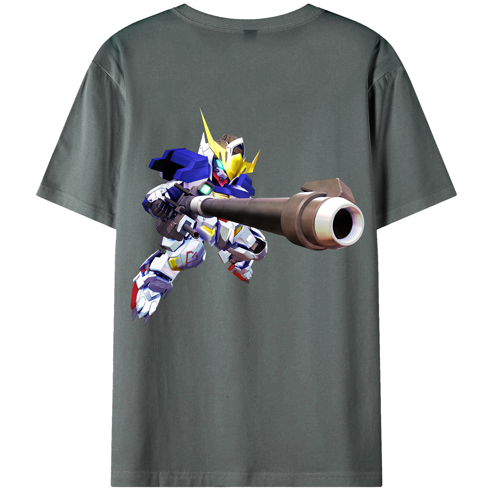 （画像用） 機動戦士ガンダム Mobile Suit Gundam 綿100％ メンズ半袖Tシャツ（バックプリント） 通気性